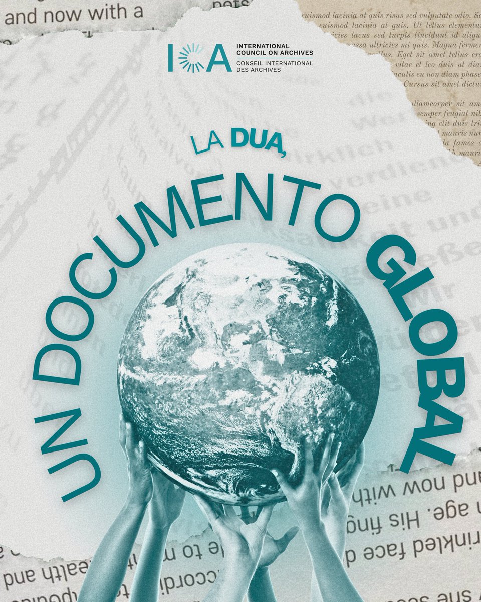 ICArchiv's tweet photo. 📢 La Declaración Universal sobre los Archivos (DUA) - Un documento mundial de referencia 🌍📜

El Consejo Internacional de Archivos se enorgullece de anunciar que la DUA se ha traducido ya a 38 idiomas, lo que garantiza su alcance mundial. Desarrollada en 2011, la Declaración sigue siendo una pieza clave de la estrategia de divulgación y promoción del ICA 🔗 https://t.co/r8P4lG27LN

💡 ¿Les gustaría traducir la DUA a su idioma? Pónganse en contacto con el Grupo de Expertos en Promoción (ICA/AEG) si están interesados/as en colaborar 🔗 https://t.co/1XsAEut9kv

¡Sigan atentos/as a más información próximamente!