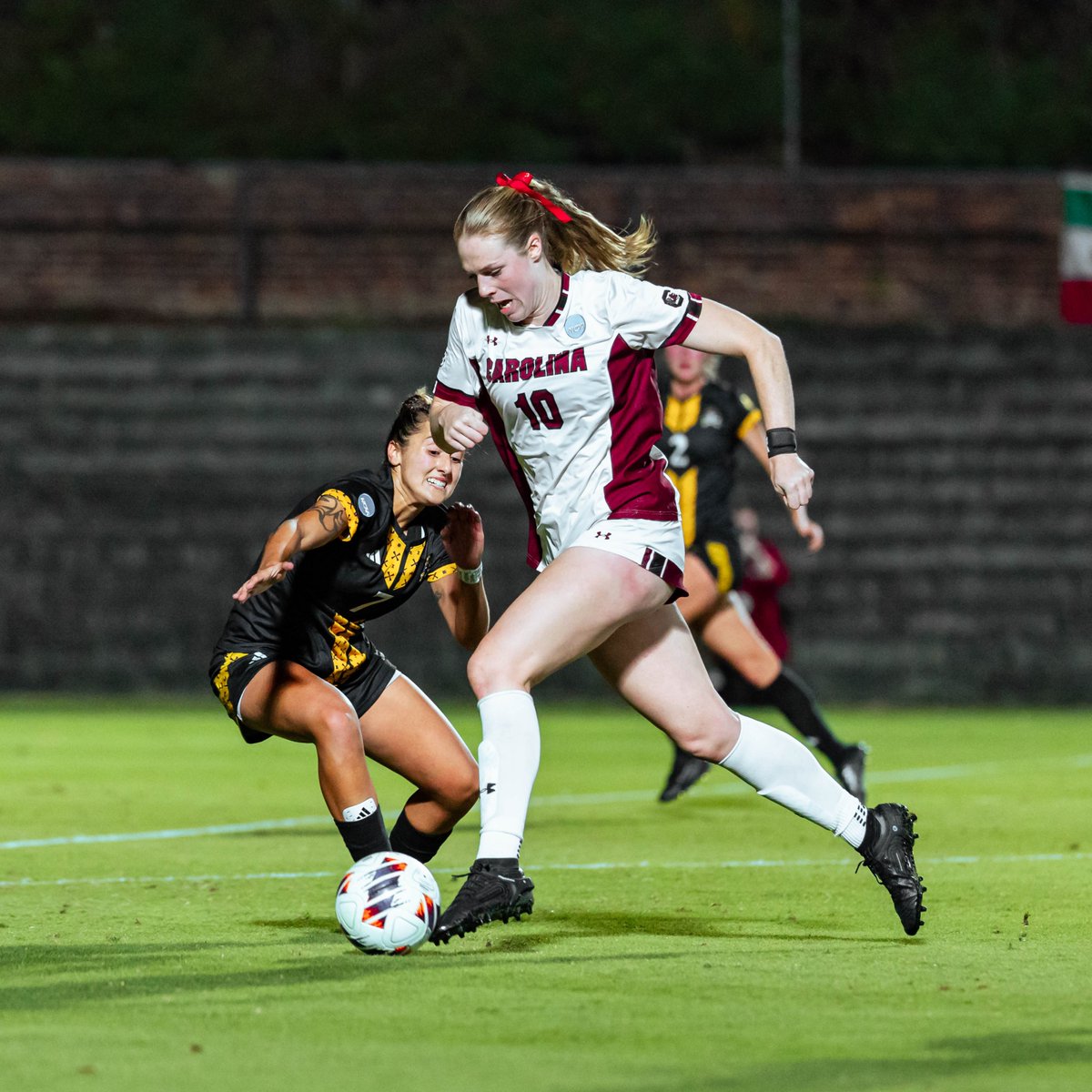 GamecockWSoccer's tweet photo. HER-STORY!! With her 50th career goal, @catbarry25 officially ties the program record for career goals at South Carolina 😤

@NCAASoccer https://t.co/iWdfdmagTM