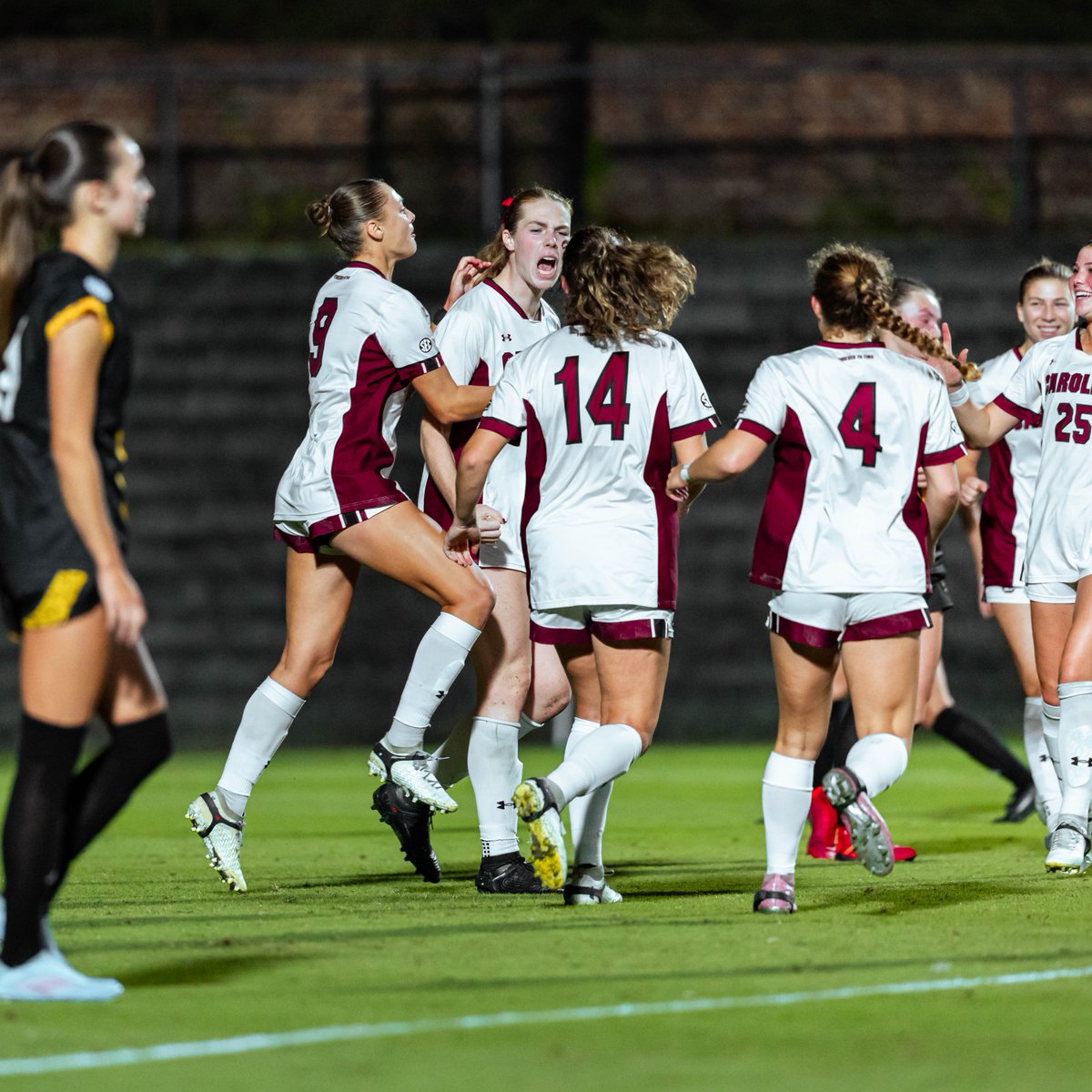GamecockWSoccer's tweet photo. HER-STORY!! With her 50th career goal, @catbarry25 officially ties the program record for career goals at South Carolina 😤

@NCAASoccer https://t.co/iWdfdmagTM