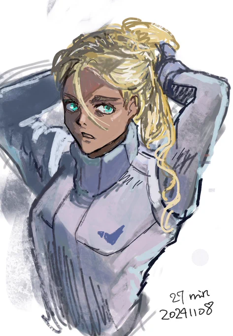 In order to get bette, I do practice my drawing. These 20 min sketches are part of my challenge ガンダムキャラで絵の練習