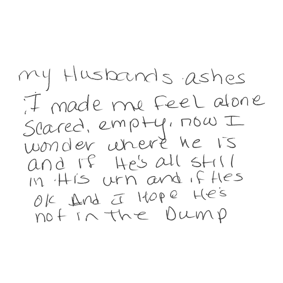 ProPublica spoke with 135 people who had experienced "sweeps" of homeless encampments. We also distributed notecards so people could write about it in their own words.

In Portland, Teresa Stratton told us her husband’s ashes were taken in a removal: propub.li/4etd7D9