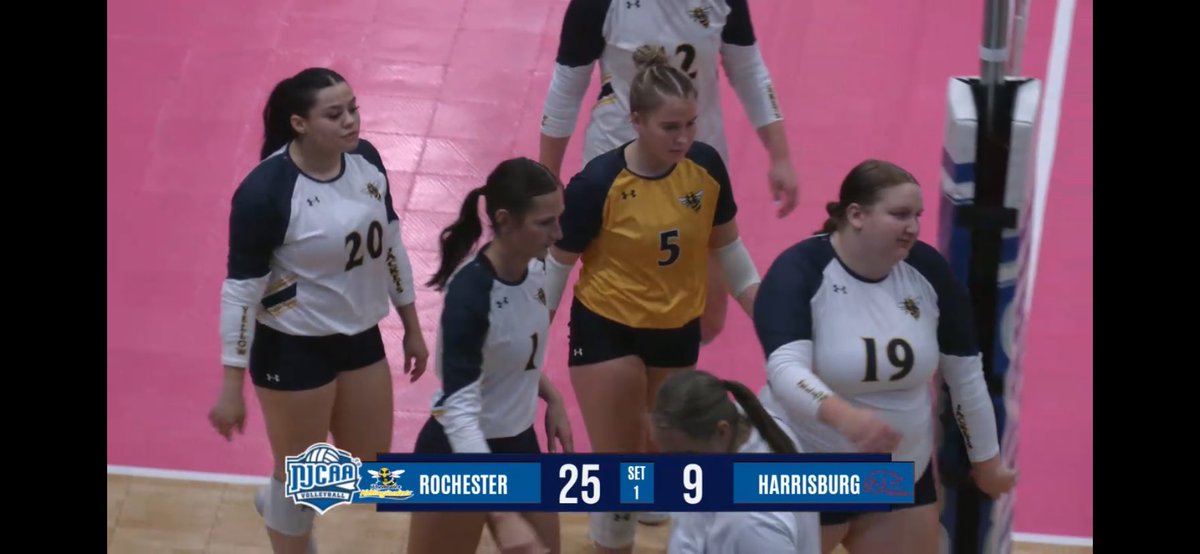 Jackets win set one 25-9 over Harrisburg in consolation semifinals.