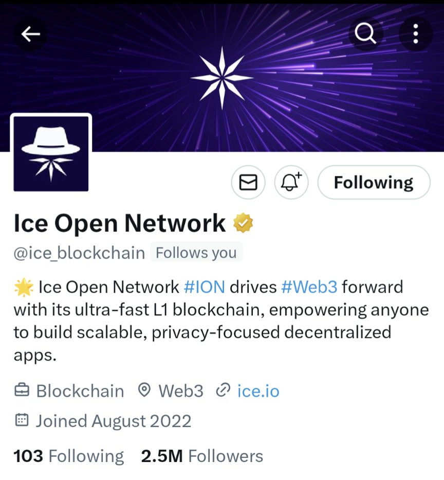 Edwin2199's tweet photo. @ice_blockchain 's X followers (2.57M) has surpassed @ton_blockchain (2.54M)

We are gaining momentum 🧊🧊☃️☃️🚀🚀 $ICE https://t.co/Z1KZKJcVBu
