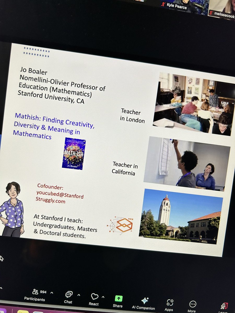 Excited for #MMMSummit2024 ‘s kick off with <a href="/joboaler/">Jo Boaler</a> and to hear how to “ish” math for my Ss!