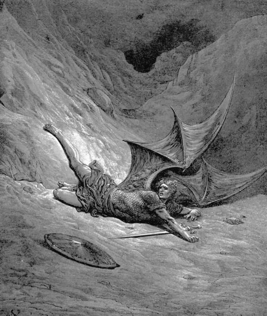 Phylostomus's tweet photo. Estoy un poco lastimado, pero no estoy muerto. Me recostaré para sangrar un rato. Luego me levantaré a pelear de nuevo.

Jhon DRYDEN

La caída de Satán. Por Gustave Dore https://t.co/Sh8nF1Lrvh