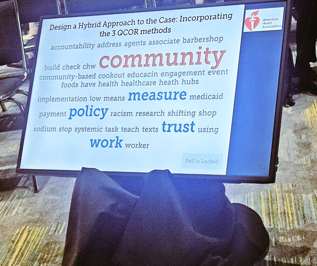 Modele Ogunniyi, MD, MPH (@modeldoc) on Twitter photo Great participation by the #QCOR24 at #AHA24 audience
๐Word Cloud Theme #community
๐#communityengagedresearch #HealthEquity #ImplementationScience #PragmaticTrials
Hybrid Approach is usually needed <a href="/TYWangMD/">Tracy Wang</a> <a href="/petegroen/">Pete Groeneveld</a> <a href="/hvanspall/">Harriette Van Spall, MD MPH ๐จ๐ฆ</a> <a href="/DrLaPrincess/">LaPrincess C. Brewer, MD, MPH</a> <a href="/AmberJohnsonMD/">Amber Johnson, MD</a> <a href="/drstaceyrosen/">Stacey Rosen, M.D.</a> Great participation by the #QCOR24 at #AHA24 audience
๐Word Cloud Theme #community
๐#communityengagedresearch #HealthEquity #ImplementationScience #PragmaticTrials
Hybrid Approach is usually needed <a href="/TYWangMD/">Tracy Wang</a> <a href="/petegroen/">Pete Groeneveld</a> <a href="/hvanspall/">Harriette Van Spall, MD MPH ๐จ๐ฆ</a> <a href="/DrLaPrincess/">LaPrincess C. Brewer, MD, MPH</a> <a href="/AmberJohnsonMD/">Amber Johnson, MD</a> <a href="/drstaceyrosen/">Stacey Rosen, M.D.</a>