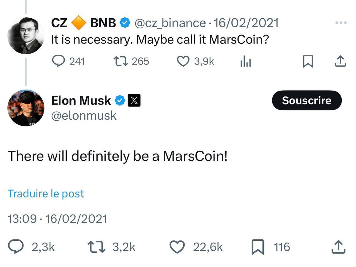 Elon Musk and CZ asked for it. $MARS is now also on Solana 🚀🟠  3CnqgfQmiCyjMgaDfJpBDi9mjsE11vFnTfniM8BTMBzK