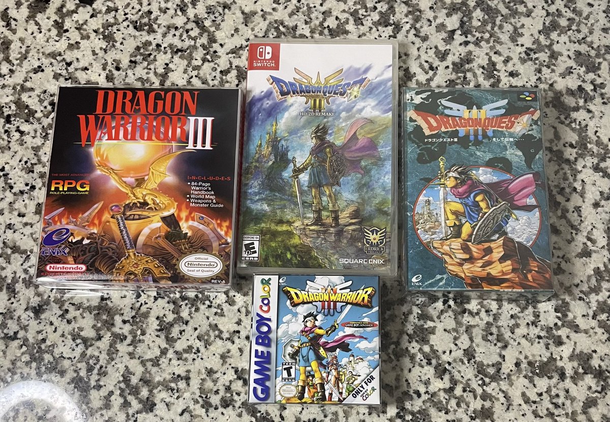 MiniBoxGaming64's tweet image. Dragon Quest 3 Weekend

Here are a few MiniBoxes of DQ3 releases and the new Switch Remake

Which art style is your favorite?

#dragonquest #DragonQuest3 #DragonQuestIIIHD2DRemake #gbc #nes #superfamicom #nintendo #enix #retrogaming #gameroom #videogames
