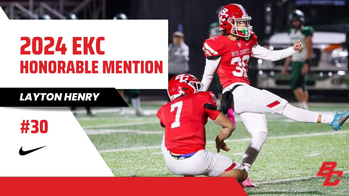 Congrats to Brody Castle, Cayden Butler, &amp; Layton Henry on being named EKC Honorable Mention!

#HardWorkWorks #GritNotQuit