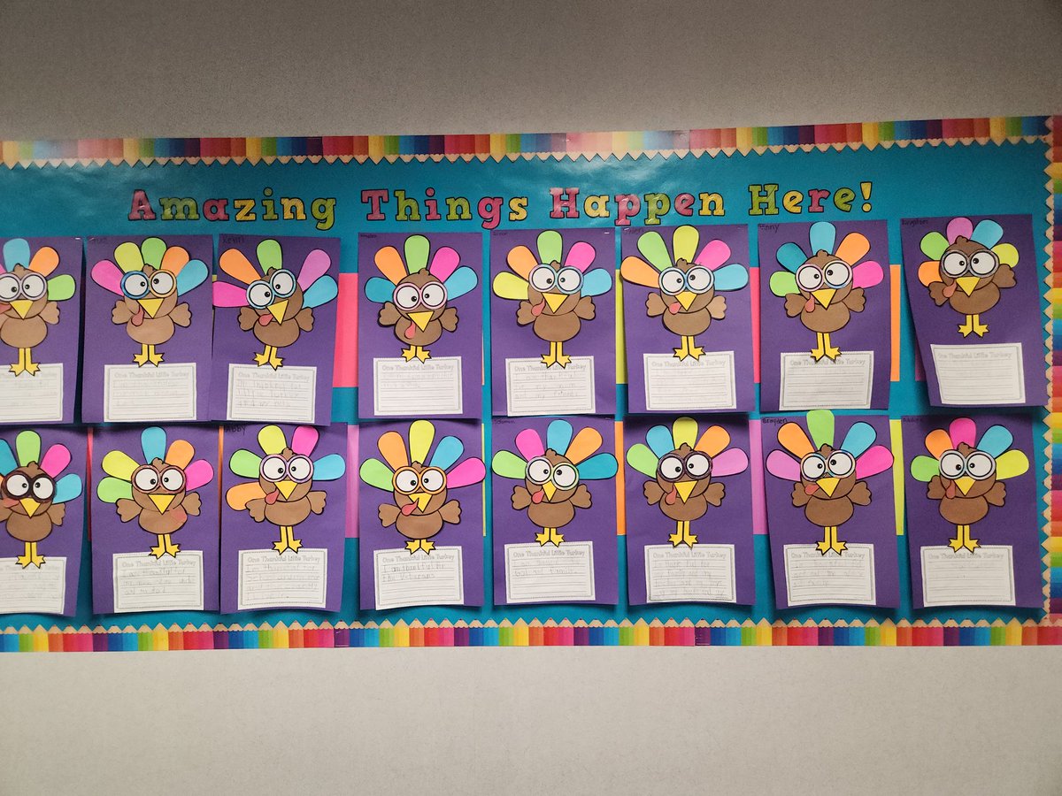 This week we wrote about things we are thankful for &amp; made some pretty cute turkeys!