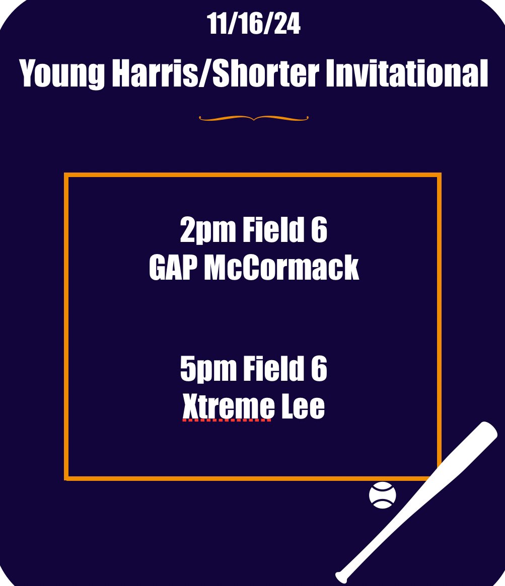So excited for tomorrow!
<a href="/CoachMorrisR/">EC Bullets Morris</a> <a href="/YHC_Softball/">YHC Softball</a> <a href="/JessieHomesley/">Jessie Homesley</a> <a href="/kelseyshodgson/">Kelsey Hogan</a> <a href="/SUHawksSoftball/">Shorter University Softball</a>