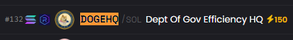 DOGEHQSOL's tweet photo. We are rank #132 on dexscreener already, and climbing. We'll be top trending in no time. 150 boost now ⚡️

Come join the HQ - https://t.co/HzqLYhanxf https://t.co/hW4WmMXMaa