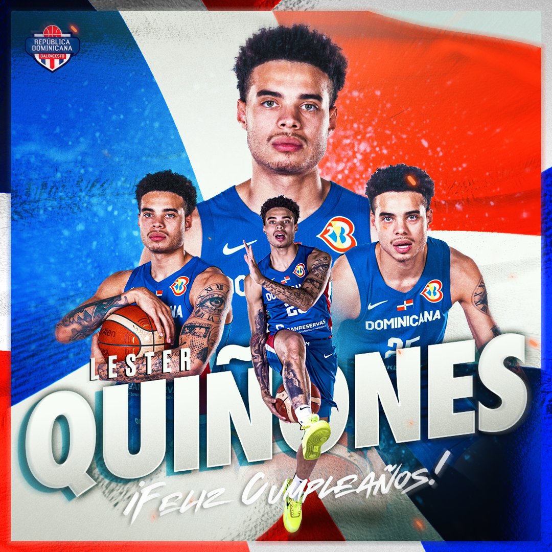 Hoy celebramos a <a href="/Effort_les/">Lester Quinones</a> , un orgullo dominicano que sigue llevando nuestro baloncesto a lo más alto a nivel internacional. 🇩🇴🏀 ¡Retuitea para enviarle tu apoyo en su día!