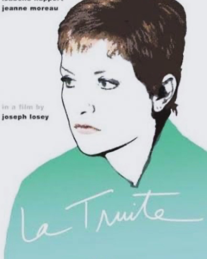 TOMUYA Movie Poster Collection no.30
「#鱒 」 La Truite / The Trout 1982 仏

監督：ジョセフ・ロージー  Joseph Losey
脚本: モニク・ランジェ, ジョセフ・ロージー
原作: ロジェ・ヴァイヤン Roger Vailland
撮影: アンリ・アルカン Henri Alekan
音楽: リチャード・ハートレー Richard Hartley