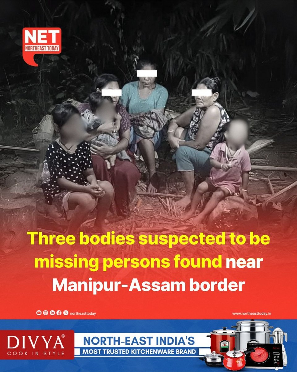 #Manipur | Three bodies, suspected to be those of missing persons, were discovered near the confluence of the Jiri and Barak rivers along the Manipur-Assam border on Friday night. The bodies were found about 16 km from Borobekra in Jiribam district, where six individuals had been