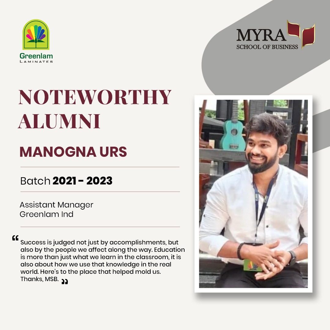 Our alumnus, Manogna Urs (Batch 2021-2023), reflects on the true essence of success — not just measured by achievements but by the impact made along the journey. At MSB, we don’t just educate; we inspire real-world transformation. 🌟
#MSBAlumni