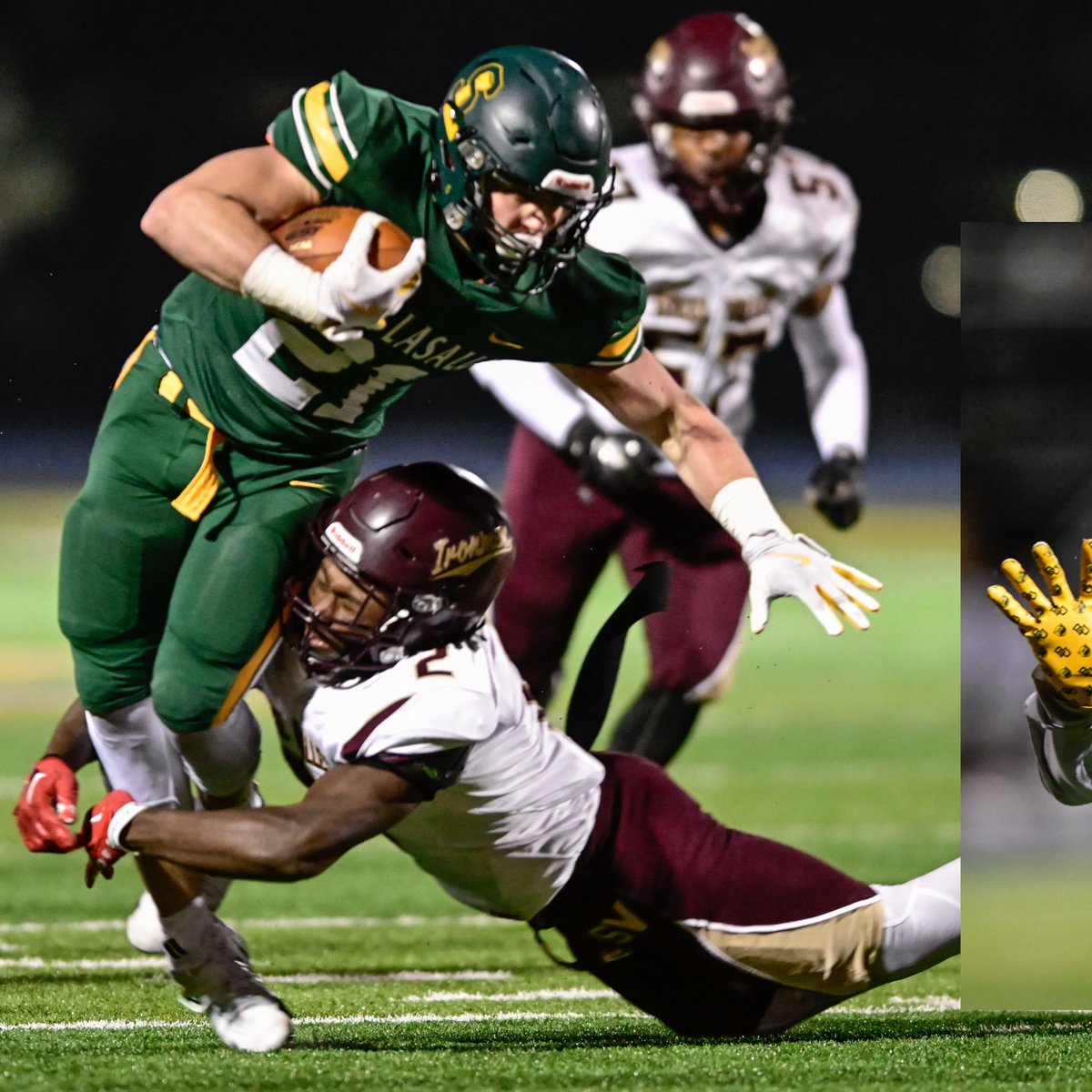 ThompsonFoto12's tweet photo. Images from the FINAL here at WM in the @wpial7 semi final @SLS_Athletics @SetonLaSalle @SLS_Football @CoachStorino 27-13 over Steel Valley to head back to the WPIAL Championship for the first time in 20 years. @PghSportsNow and @BrentaroYamane has the recap and story. @7Twice 
@Jaylens99 @LegendW24 @braydencarter58 @OMalleydaly 
@ezekielmdaure

#LetsGoRebels #GreenAndGold #BeAChampion #BeARebel #Ironmen 

@WPIAL_Blitz @wpialsportsnews @TheWPIALEdition @AJWPIAL @Cover3_ATH @PA_TodaySports