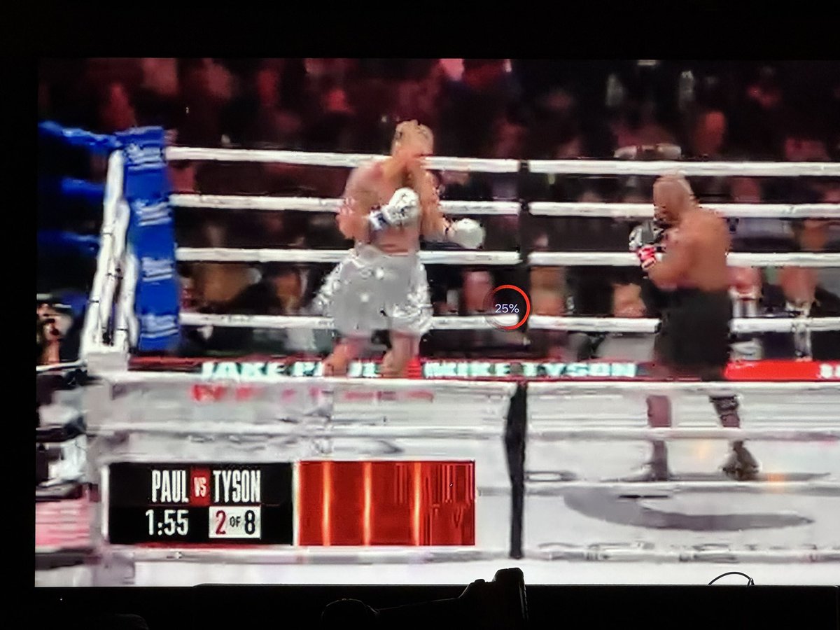 ChasNFrass's tweet photo. What a great fight @netflix 
Buffering over cellular, satellite, and cable. 
Get it together! 
How on earth do you expect to handle WWE in 2025 if you can’t handle everyone watching this fight? 
#TysonPaul https://t.co/s0Dk7bzpA1
