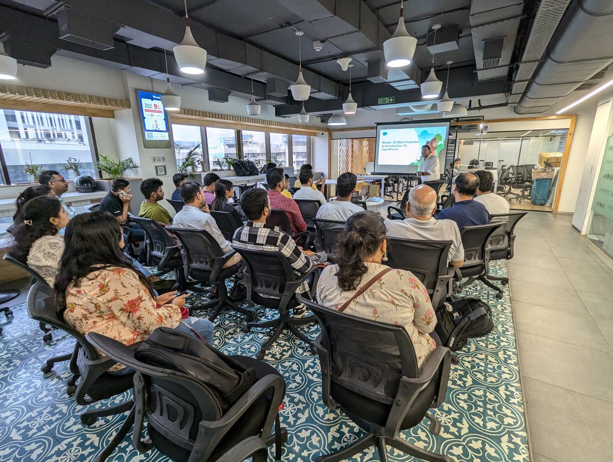 Adwait Gogate (@adwaitgogate) on Twitter photo <a href="/SFDC_Mumbai/">Mumbai Salesforce Ohana</a> November '24 meet-up kicked off. <a href="/nikhil_trekker/">Nikhil Chowdhury</a> in action with Winter '25 release updates and Agentforce <a href="/rakeshistom/">Rakesh Gupta</a> <a href="/TweetyBark/">Barkha Agrawal</a> <a href="/nikhilkhetan_sf/">Nikhil Khetan</a> <a href="/SFDC_Mumbai/">Mumbai Salesforce Ohana</a> November '24 meet-up kicked off. <a href="/nikhil_trekker/">Nikhil Chowdhury</a> in action with Winter '25 release updates and Agentforce <a href="/rakeshistom/">Rakesh Gupta</a> <a href="/TweetyBark/">Barkha Agrawal</a> <a href="/nikhilkhetan_sf/">Nikhil Khetan</a>