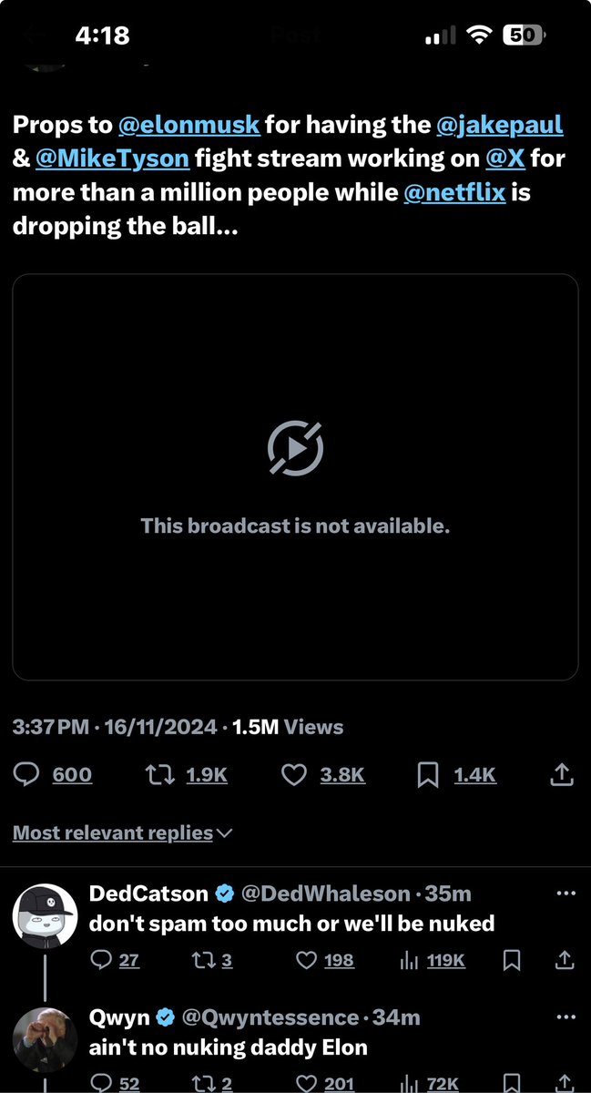 n1cekitty's tweet photo. @elonmusk Andddd it’s not working here either @elonmusk https://t.co/QlnEWo6E5M