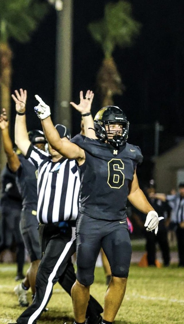 Congratulations to Dylan Leighton on being Pasco County Defensive MVP. 11-0
The film don’t lie. 
#DARKSIDE #NHM