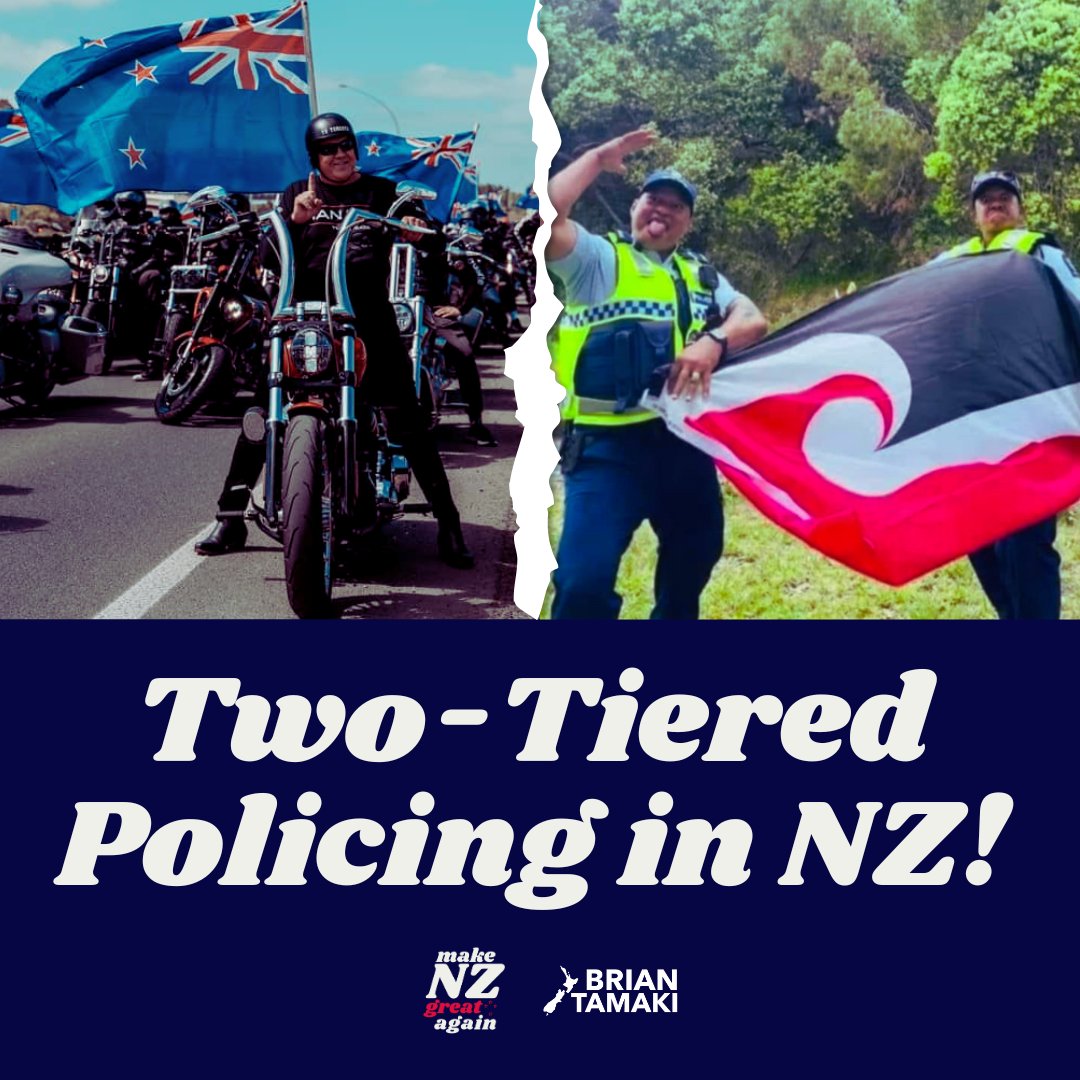🚨🚔Two-tiered Policing yet again in New Zealand! 

✅Toitū te Tiriti were supported by Police.
❌Make NZ Great Again were not supported by Police.

✅Toitū te Tiriti were allowed to walk on the Auckland motorway, over the dangerous swaying Harbour Bridge.
❌Make NZ Great Again