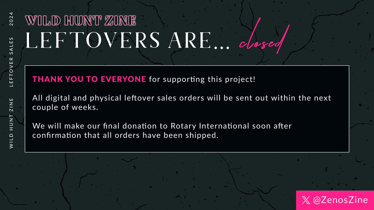 🩸 LEFTOVER SALES ARE CLOSED🩸
Whether you got our products, followed us, shared our project with others, or even just thought "hey, this is a cool zine", THANK YOU SO MUCH for your support!! ❤️

We will make and post our final donation after shipping all leftover sales orders 🤗