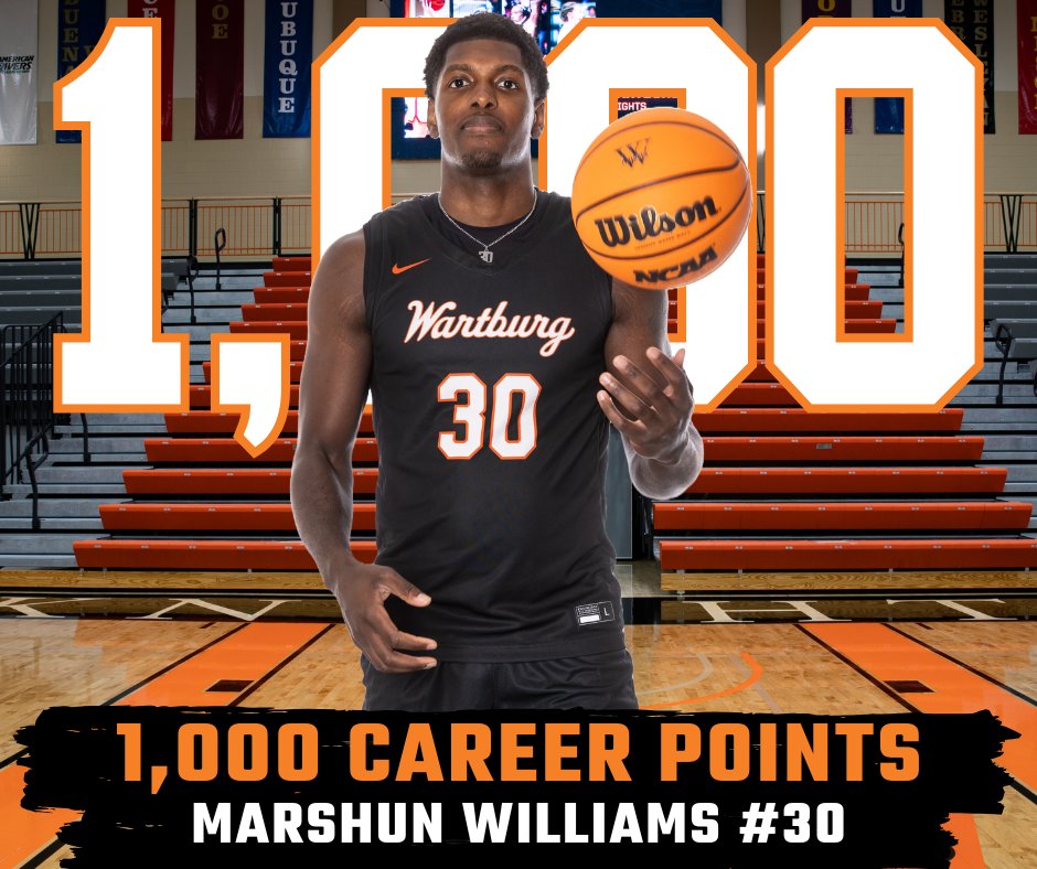 With his 30 point performance tonight, Marshun Williams has become the 36th player to join the 1,000 point club in program history🔥