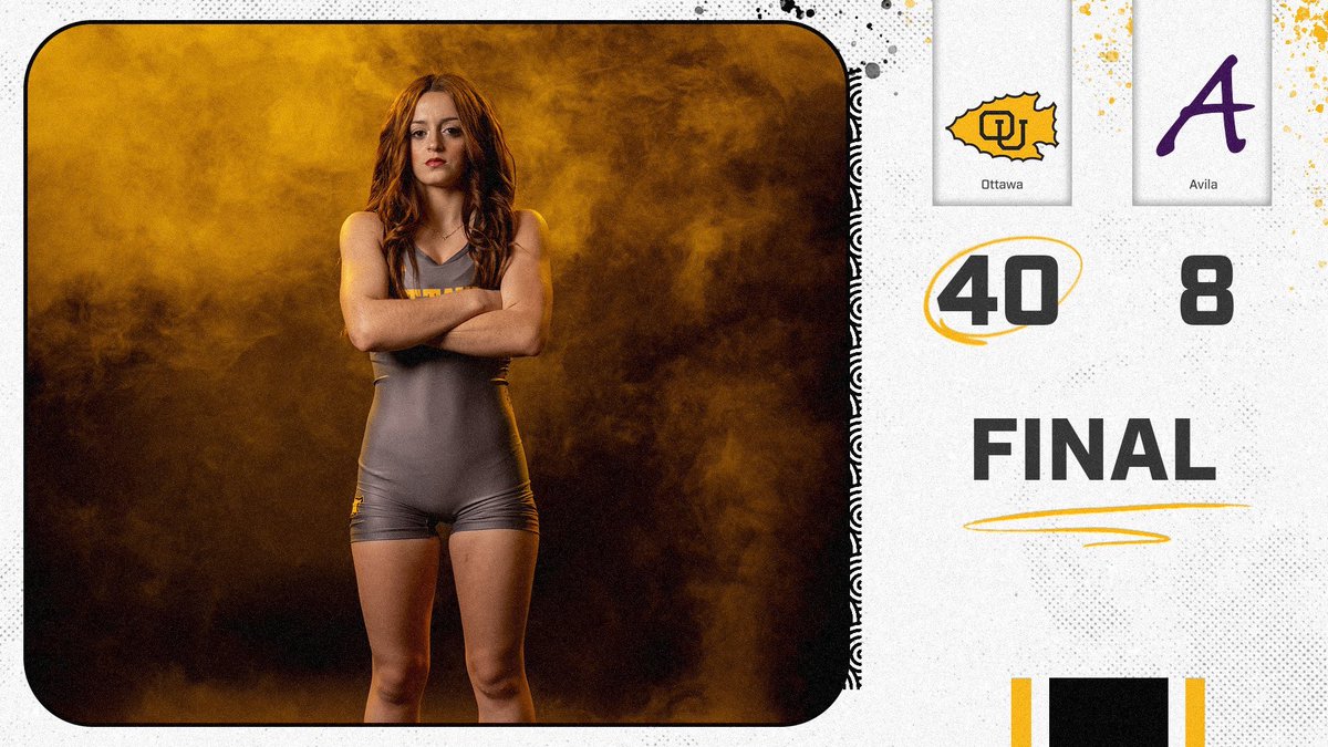 FINAL: <a href="/OttawaUWomensWr/">Ottawa University Women's Wrestling</a>-40, Avila-8

#BraveNation x #kcacscores