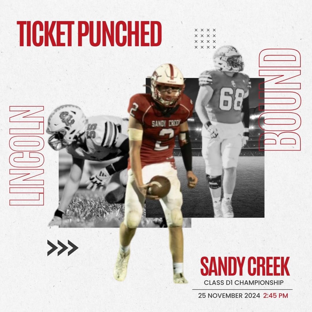 PrepRedzoneNE's tweet image. 🚨HEADED TO MEMORIAL🚨

The Sandy Creek Cougars handle business in the semis to earn a spot in the Class D1 state championship at Memorial Stadium.

The Cougars (12-0) defeated Lourdes Central Catholic 63-8.