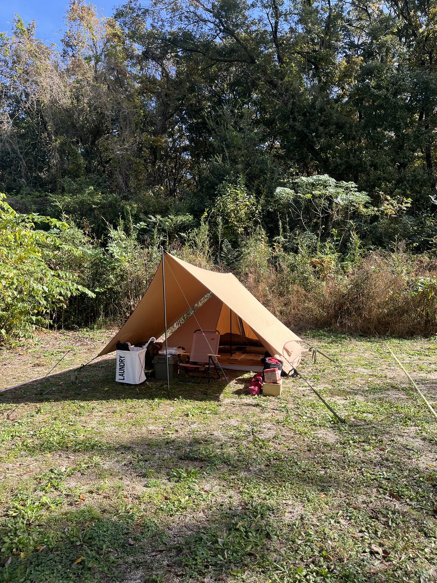 久しぶりにテント🏕️張ったら
息が切れた💨