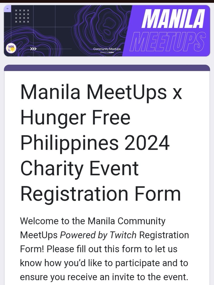 DECEMBER @MANILAMEETUPS SIGNUPS IS NOW LIVE 🫡
 
Check out the link below to join the <a href="/TwitchPH/">Twitch Philippines</a> x <a href="/HungerfreePhils/">Hunger Free Philippines</a> Charity Event and vibe with us on the IRL meetup!
 
Likes and RTs appreciated.
SIGNUP LINK BELOW 👇