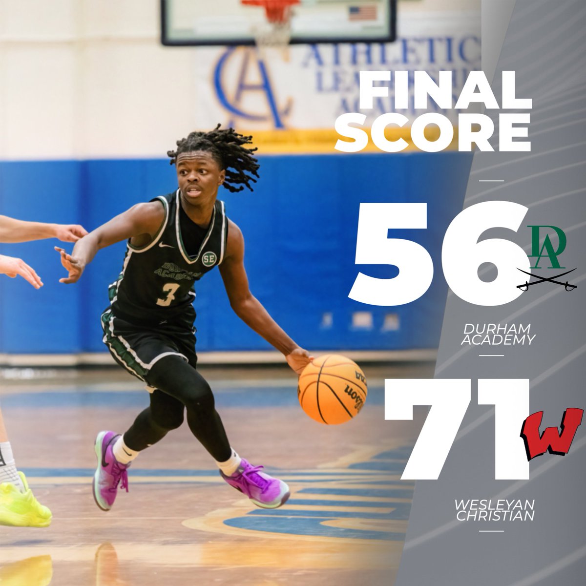 DABoysBBall's tweet photo. FINAL 

Cavs fall to Wesleyan Christian in the home opener.

#GoCavs https://t.co/ygFfYJ0Z7j
