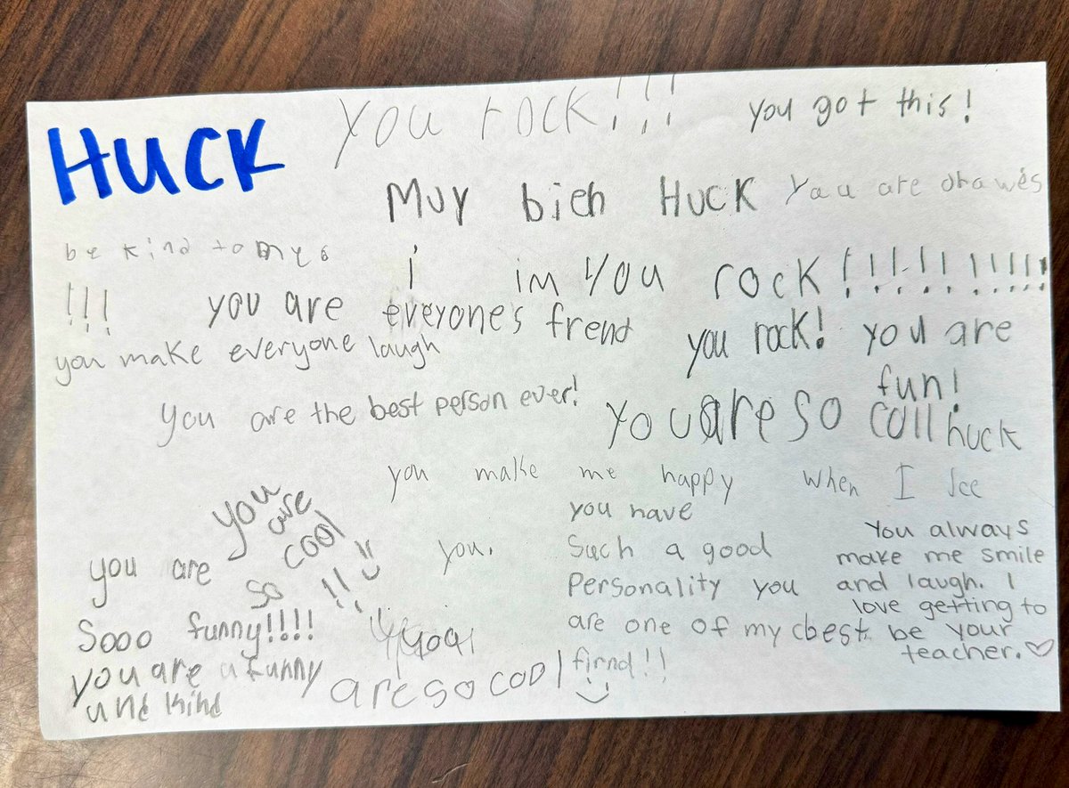 4th Grade:
   Mrs. Reimers’ students ended the day with a #FeelGoodFriday activity.  After watching a “Kindness 101” episode on encouragement with <a href="/SteveHartmanCBS/">Steve Hartman</a>, students wrote positive notes for their peers and rotated them around the room.  
❤️ #plainsmenpride  #bekind
