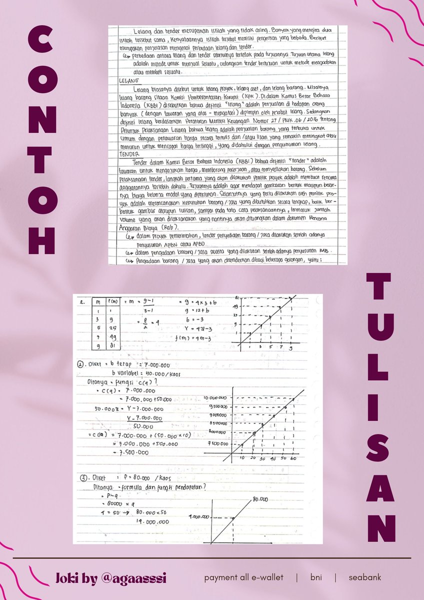 ungu | Open Joki Tulis & Tugas !!! tweet media
