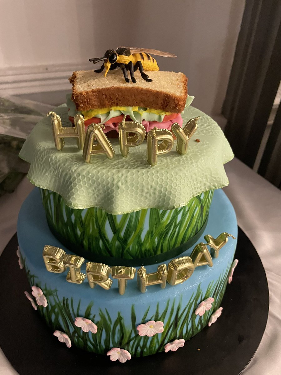 Well, what can I say. I have just been surprised by my amazing
Family, for my 50th Birthday. The most perfect birthday cake. <a href="/sawdoctors/">The Saw Doctors</a> “get that wasp off my sandwich” 
<a href="/Rosesandrhymes/">Car Mel</a> <a href="/Holly1999xx/">Holly Bennett</a>
