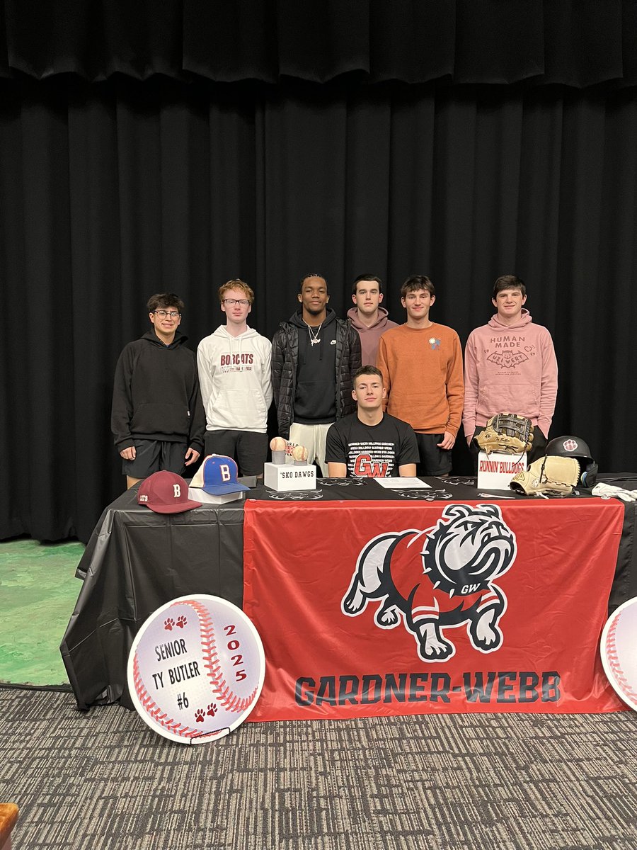 Congratulations <a href="/tybutler06/">Ty Butler</a> for signing today with <a href="/GWUBaseball/">Gardner-Webb Baseball</a>! So proud of all the hard work. Looking forward to one more run this spring!