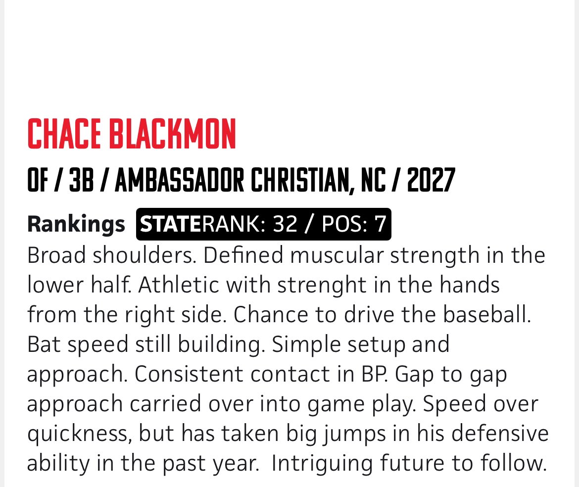 Chace Blackmon | NCAA ID #2602827528 tweet media