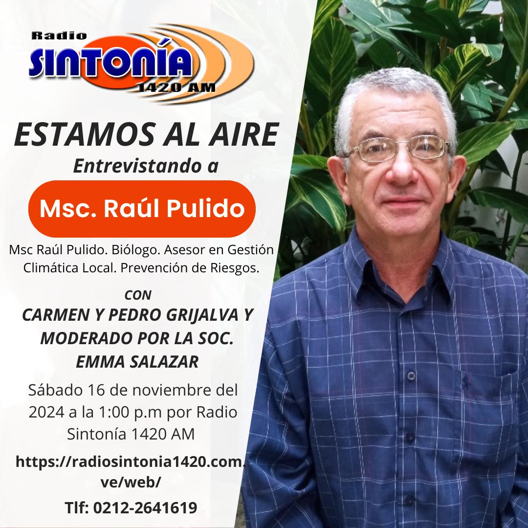ecorina's tweet image. ☀️🎙️📻🌎🇻🇪 Escuche este sábado 16 Nov 24 por Radio Sintonía @Sintonia1420am en #EstamosalAire a Raúl Pulido, Msc en Ecología del IVIC, Biólogo, Venezolano, conversando sobre el inicio de la Cumbre del Clima COP29 en Bakú, Arzebaiyan. 

Desde 1PM Sintoníza
radiosintonia1420.com.ve