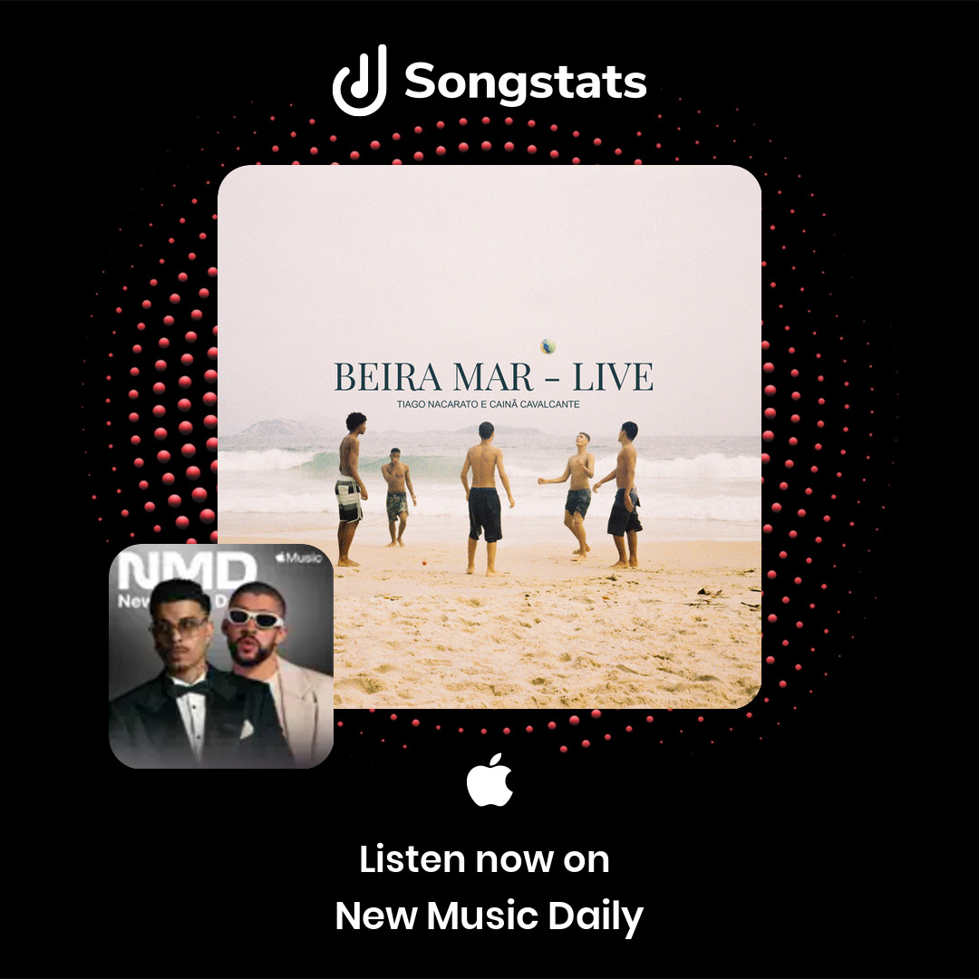 SongstatsApp's tweet photo. @CainaCavalcant Damn! Just saw that your track "Diz Que Fui Por Aí" was added to the editorial playlist 'New Music Daily' on Apple Music! https://t.co/4vqSY1XNm1