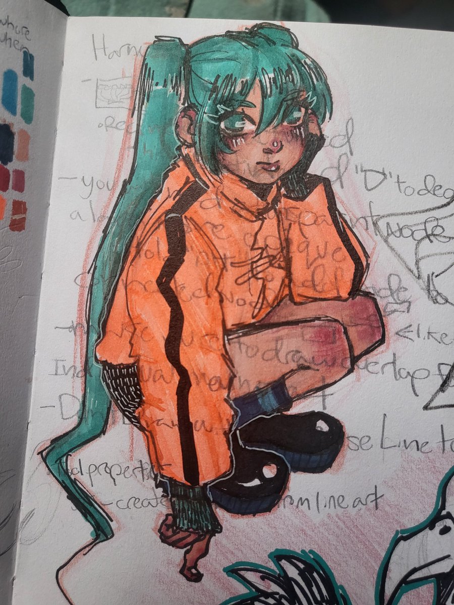 Dogertin's tweet photo. Sketchbook dump 

#HatsuneMiku #pokemon #oc #sketchbook https://t.co/5ZE9KeyQIW