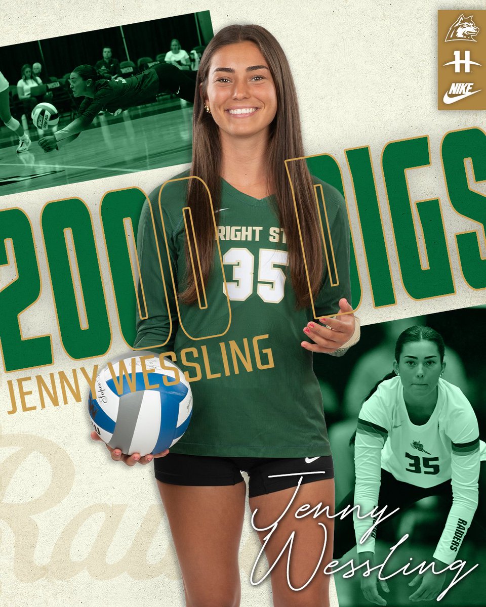 OH BY THE WAY... During tonight's regular season title-clinching win, Jenny Wessling surpassed 2,000 career digs with a match-best 18 on the night!

#RaiderUP | #RaiderFamily