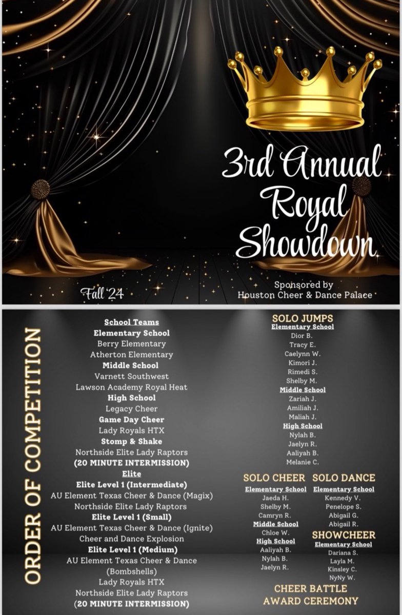 AllisonColey4's tweet photo. @JamesBerryHISD Come out and support the Berry Bee 🐝 Cheerleaders 📣 as they compete in the Royal showdown! https://t.co/AZmnYDFTyZ