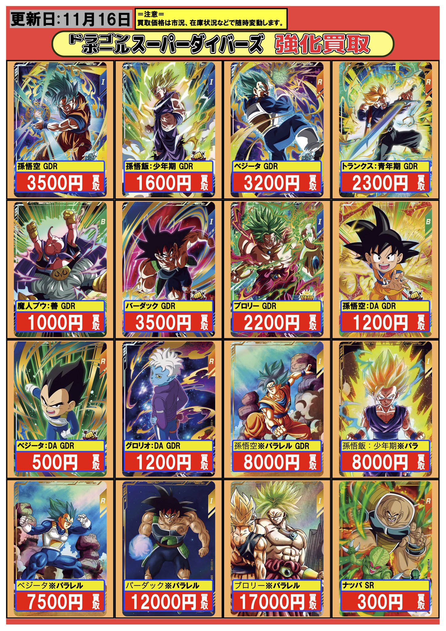 ドラゴンボールスーパーダイバーズ SDV1-010 GDR パラレル ドラゴンボールスーパーダイバーズ SDV1-010 GDR パラレル