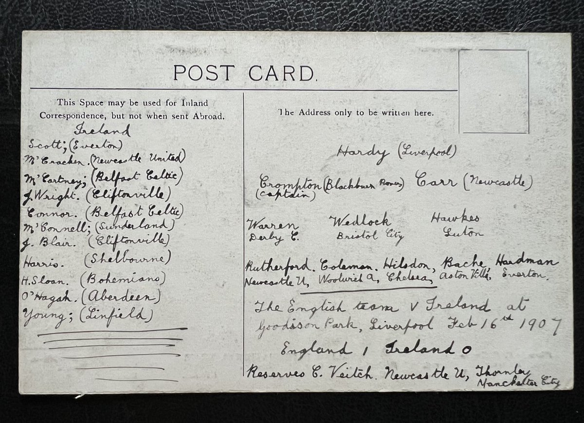 Great to see multiple young #nufc players making their mark for <a href="/England/">England</a>  - this card is a throwback to 1907 with three greats in the side with #JockRutherford #jackcarr #colinveitch - an era of 3 league titles and 2 cup wins …