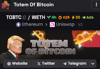 TOP 29 ON DEXSCREENER 🚀🚀🚀
dexscreener.com/ethereum/0xc35…

#TRUMP #TOBTC #ETH #TOTHEMOON