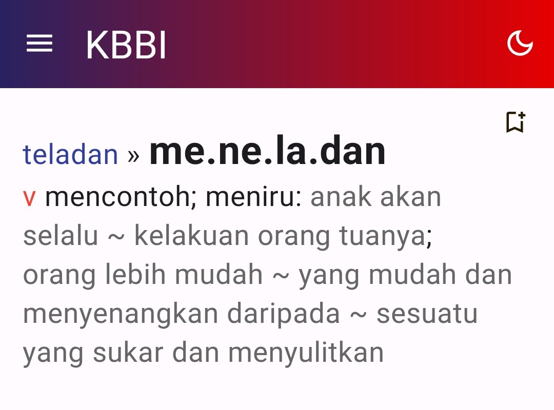 irapryanto's tweet photo. @IAI_ALAZIS Mohon maaf, sebenarnya bukan meneladani para pahlawan ❌ tapi meneladan para pahlawan ✅

Sudah lama sekali terjadi salah kaprah penggunaan kata meneladani, perlu kerja sama semua pihak terutama para editor buku2 pelajaran sekolah

Ngga mungkin kita meneladani para pahlawan ❌ https://t.co/Qwm5THxuY2