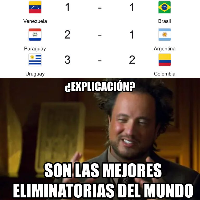 Un día ves a Venezuela sumando ante Brasil y a Paraguay remontándole a la Argentina de Lionel Messi. Y al siguiente día ves un PARTIDAZO TREMENDO entre Uruguay y Colombia que se termina decidiendo con goles sobre la hora. ¿Explicación? Son LAS MEJORES ELIMINATORIAS DEL MUNDO.