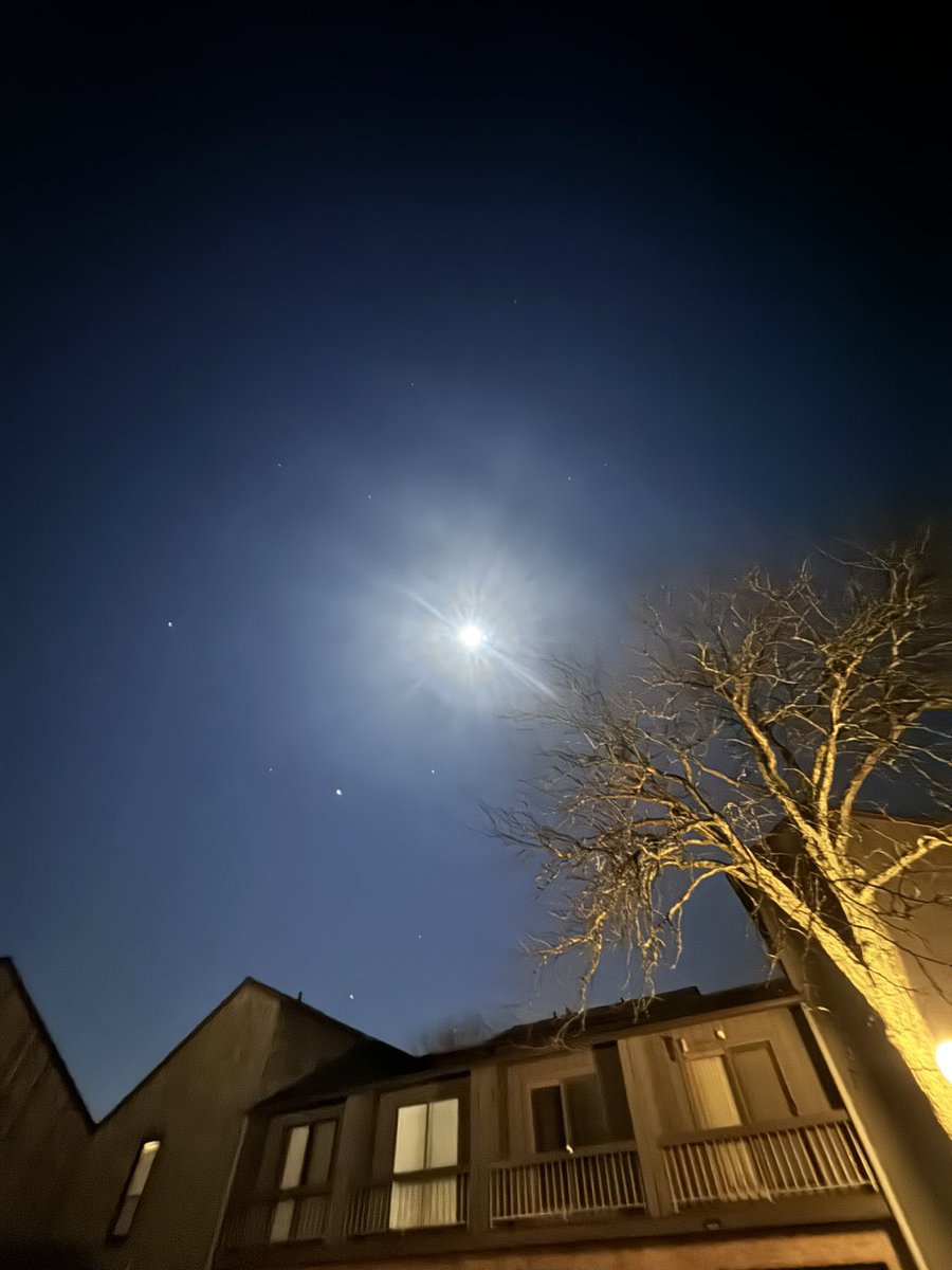 Moon looking bright here in NJ #newyork