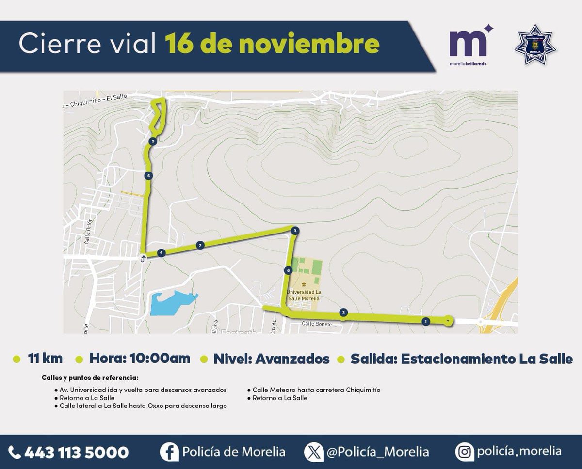 🔉Por motivo del “Festival Roller” se cerrarán las siguientes vialidades: